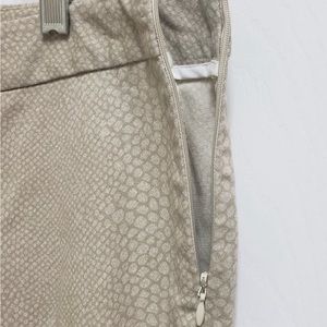 Josephine Women's 2P Tan Beige Flat Front Stretchy Snake Skin Ankle Pants